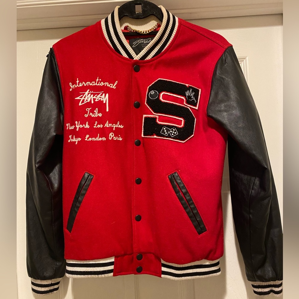 STUSSY Rare Vintage Letterman Varsity Jacket, Size Small, Streetwear